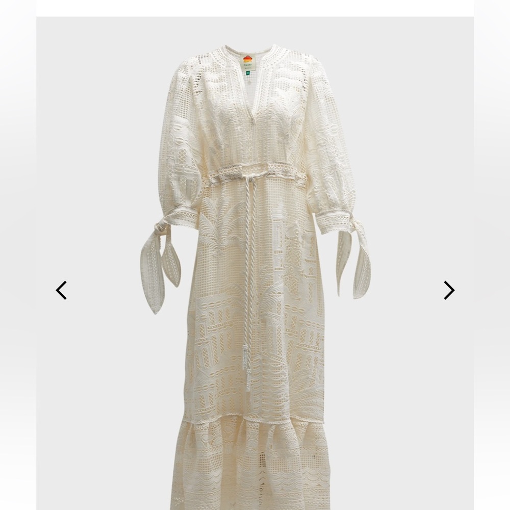 Farm Rio Morada Boa Guipure Maxi Dress